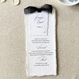 "Black and White Menus with Name Cards | Handmade paper | Set Of 10" - Menus in black by Cotton and Bow