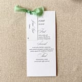 "Sage Green Menus with Place Cards | Set Of 10" - Menus in green by Cotton and Bow