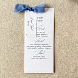 "Dusty Blue Shower Menus with Place Cards | Set Of 10" - Menus in blue by Cotton and Bow
