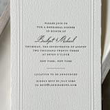 "Custom Embossed Border Invitation Card | Set of 50" - Programs in white by Christopher Neubauer