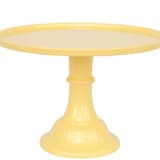 "Daisy Yellow Melamine Cake Stand- Large" - Cake Stands in black by Joyeux Company
