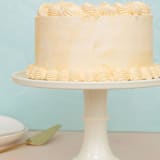 "Linen White Melamine Cake Stand- Large" - Cake Stands in yellow by Joyeux Company