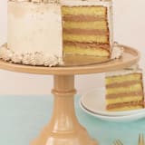 "Latte Brown Melamine Cake Stand- Large" - Cake Stands in yellow by Joyeux Company