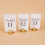"Table Number | Set “11-20” | White & Gold" - Table Numbers in white by Hanna Roberts