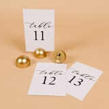 "Table Number | Set “11-20” | White & Gold" - Table Numbers in white by Hanna Roberts