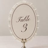 "Lace Trim Oval Table Numbers" - Table Numbers in multicolorassorted-colors by Paper Haven