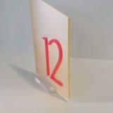 "Geometric Acrylic Table Number" - Table Numbers in pink by Alexandra Ettis