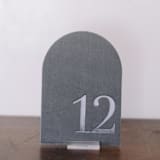 "Table Number - Arch - Dove" - Table Numbers in gray by Velvet Raptor