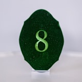 "Emerald Oval Table Number" - Table Numbers in green by Velvet Raptor