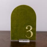 "Double Sided Table Number - Arch - Avocado" - Table Numbers in green by Velvet Raptor