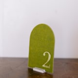 "Double Sided Table Number - Arch - Avocado" - Table Numbers in green by Velvet Raptor