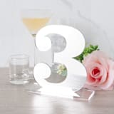 "Clarendon Table Numbers, Silver, Large" - Table Numbers in silver by Em and Me Studio