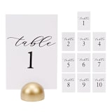 "Table Number | Set “1-10” | White & Gold" - Table Numbers in white by Hanna Roberts