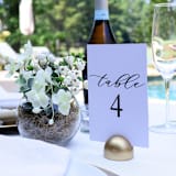 "Table Number | Set “1-10” | White & Gold" - Table Numbers in white by Hanna Roberts