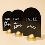 "Arched Table Number | Set “1-10” | Black" - Table Numbers in black by Hanna Roberts
