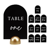 "Arched Table Number | Set “1-10” | Black" - Table Numbers in black by Hanna Roberts