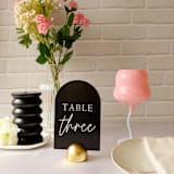 "Arched Table Number | Set “1-10” | Black" - Table Numbers in black by Hanna Roberts