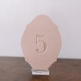 "Double Sided Table Number - Oval - Blush" - Table Numbers in pink by Velvet Raptor