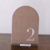 "Double Sided Table Number - Arch - Mushroom" - Table Numbers in beige by Velvet Raptor