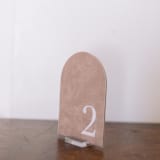 "Double Sided Table Number - Arch - Mushroom" - Table Numbers in beige by Velvet Raptor