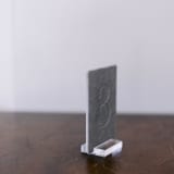 "Double Sided Table Number - Small Rectangle - Dove" - Table Numbers in gray by Velvet Raptor