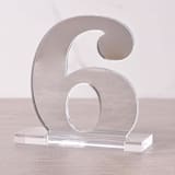 "Clarendon Table Numbers, Silver" - Table Numbers in silver by Em and Me Studio