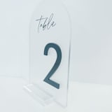 "Frosted Acrylic with Black Arch Acrylic Table Number" - Table Numbers in black by Alexandra Ettis