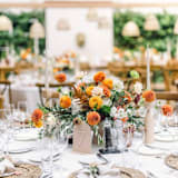 "Sand Arch Table Numbers" - Table Numbers in beige by Haven Print Co.
