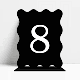 "Wavy Table Numbers" - Table Numbers in multicolorassorted-colors by Haven Print Co.