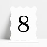 "Wavy Table Numbers" - Table Numbers in multicolorassorted-colors by Haven Print Co.
