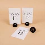 "Table Number | Set “11-20” | White & Black" - Table Numbers in white by Hanna Roberts