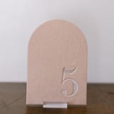 "Double Sided Table Number - Arch - Blush" - Table Numbers in pink by Velvet Raptor