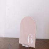 "Double Sided Table Number - Arch - Blush" - Table Numbers in pink by Velvet Raptor