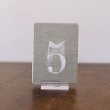 "Double Sided Table Number - Small Rectangle - Sea Green" - Table Numbers in green by Velvet Raptor