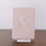 "Double Sided Table Number - Small Rectangle - Blush" - Table Numbers in pink by Velvet Raptor