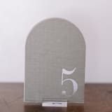 "Double Sided Table Number - Arch - Sea Green" - Table Numbers in green by Velvet Raptor
