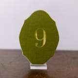 "Double Sided Table Number - Oval - Avocado" - Table Numbers in green by Velvet Raptor