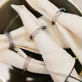 "PRISM NAPKIN RINGS // SET OF 4 IN CHARCOAL" - Napkin Rings in black by borrowed BLU