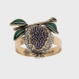 "Pomegranate skinny napkin rings, set of four" - Napkin Rings in multicolor by Joanna Buchanan