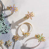 "Classic snowflake skinny napkin rings, pastel, set of four" - Napkin Rings in multicolor by Joanna Buchanan