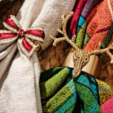 "Antler napkin rings, gold, set of four" - Napkin Rings in gold by Joanna Buchanan