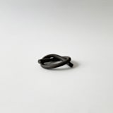 "Handmade Ceramic Knot Napkin Ring Set of 4 - Chocolate" - Napkin Rings in brown by Joanne Lee