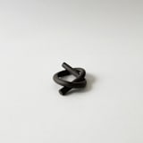 "Handmade Ceramic Knot Napkin Ring Set of 4 - Chocolate" - Napkin Rings in brown by Joanne Lee