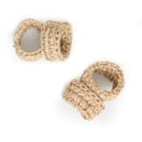 "Fique Spiral Napkin Rings - Set of 4" - Napkin Rings in beige by Powered By People