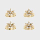"Classic snowflake skinny napkin rings, crystal, set of four" - Napkin Rings in brass by Joanna Buchanan