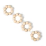 "Wooden Sphere Napkin Rings - Set of 4" - Napkin Rings in beige by Powered By People