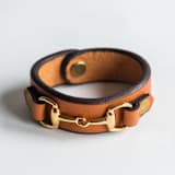 "The Horse Bit Napkin Ring in Camel" - Napkin Rings in beige by Millstream Home