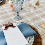 "Custom Leather Bow Place Setting, Set of 2" - Place and Escort Cards in brown by Left Grain