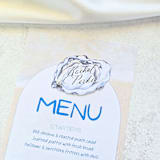 "Watercolor Oyster with White Pearl Place Card- Personalized with Calligraphy- Set of 10" - Place and Escort Cards in white by Inkspiringletters