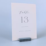 "Striped Rectangle Table Number Holder, Dusty Blue & Army Green, Set of 5" - Place and Escort Cards in multicolor by Corduroy Effect